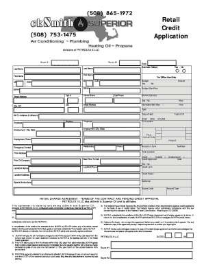 Retail Credit Application  Form