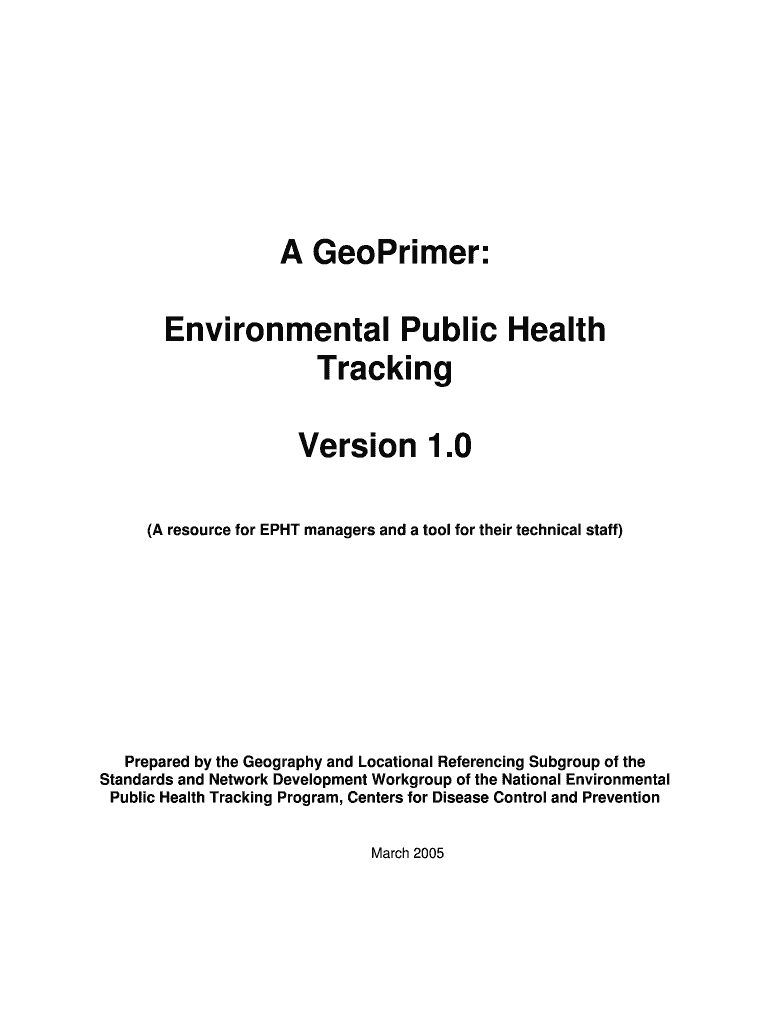 CDC&#039;s National Environmental Public Health Tracking Program in  Form