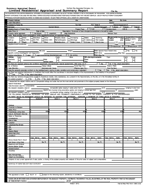 Limited Residential Appraisal and Summary 1095 Form