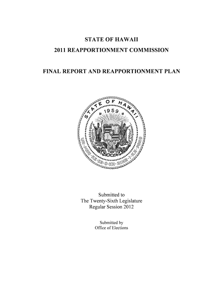 Part 1 Executive Summary and Report State of Hawaii Hawaii  Form