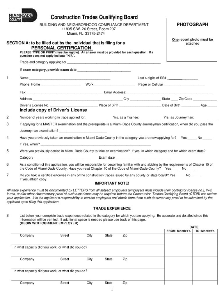  Florida Board of Builders Qualifying Contractor License Form 2010-2024