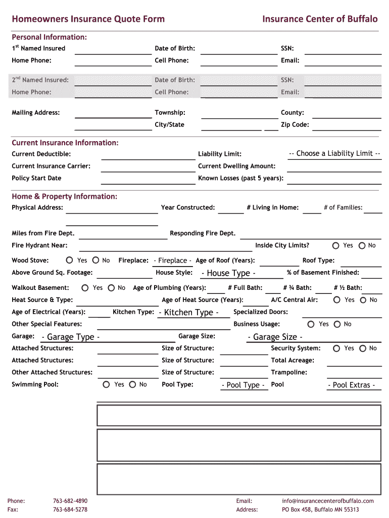 How to Fill Quotation  Form