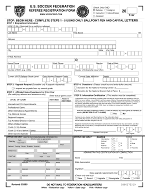 Ussf Registration Form