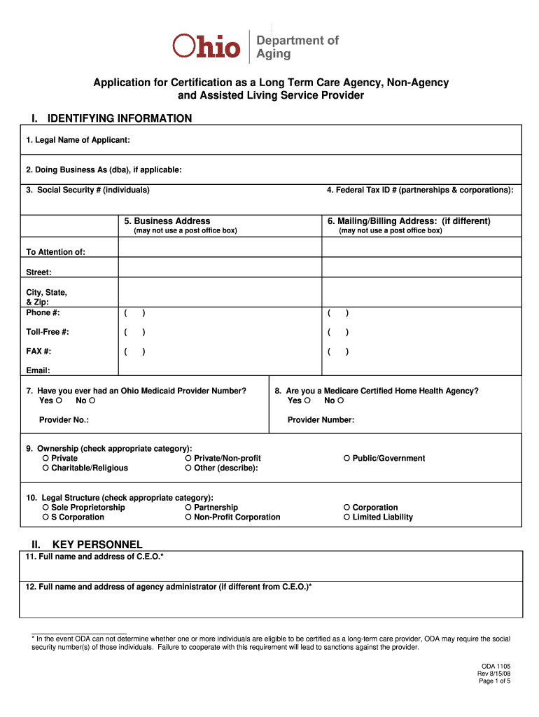  Oda 1105 Form 2008-2024