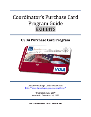 Coordinator&#039;s Purchase Card Program Guide USDA Departmental Dm Usda  Form