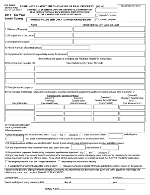 Tax Year Lorain County  Form