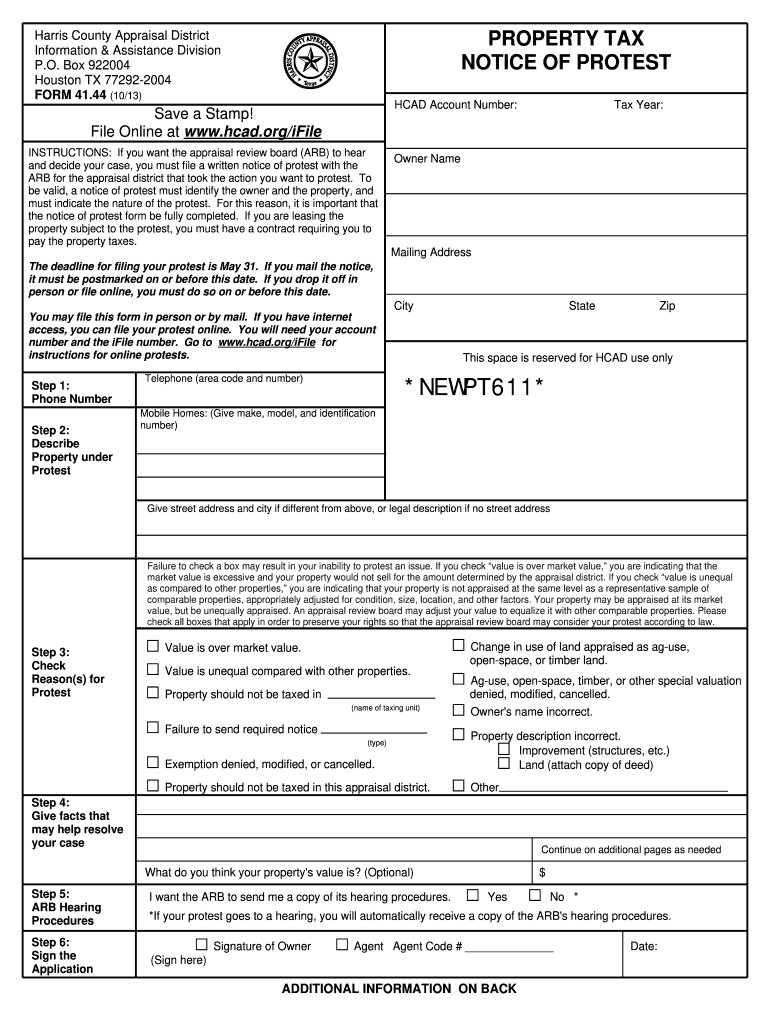 Hcad from 41 44  Form