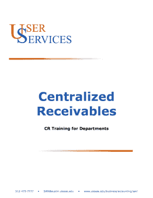 Centralized Receivables Utexas  Form