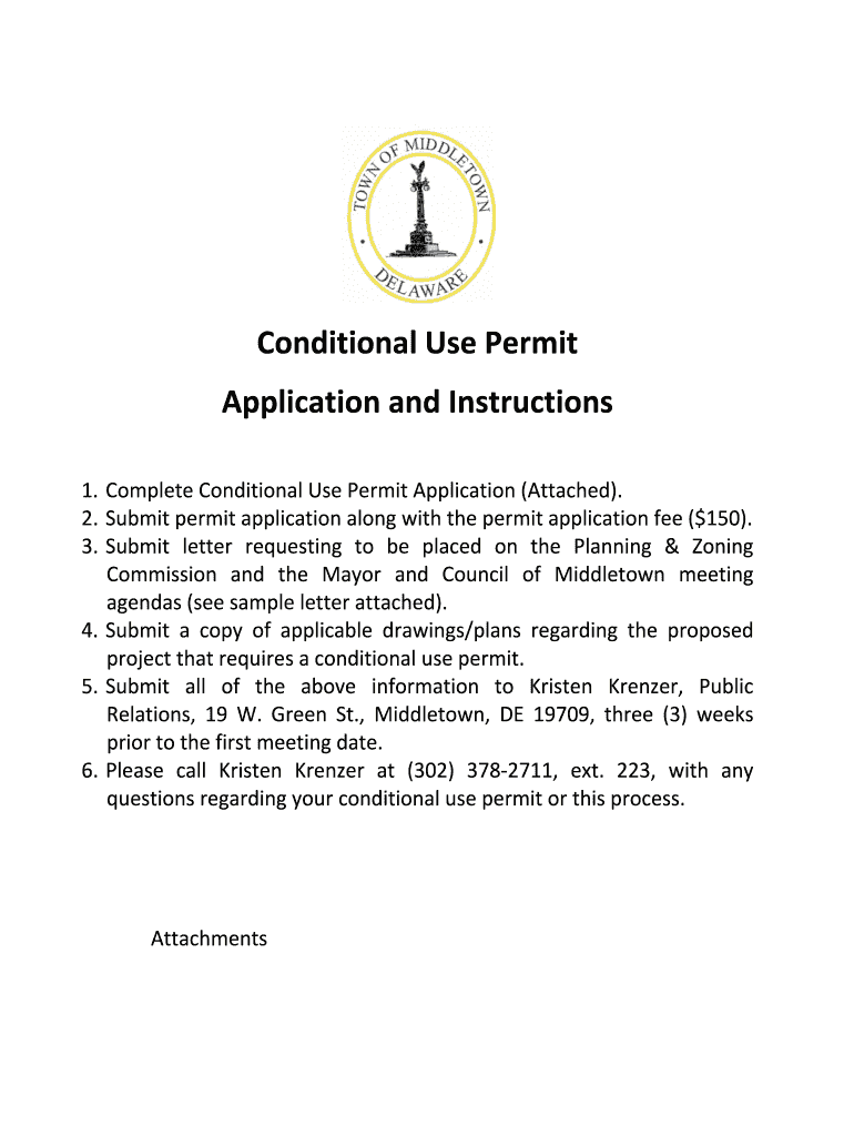 Letter Requesting a Conditional Use Permit  Form