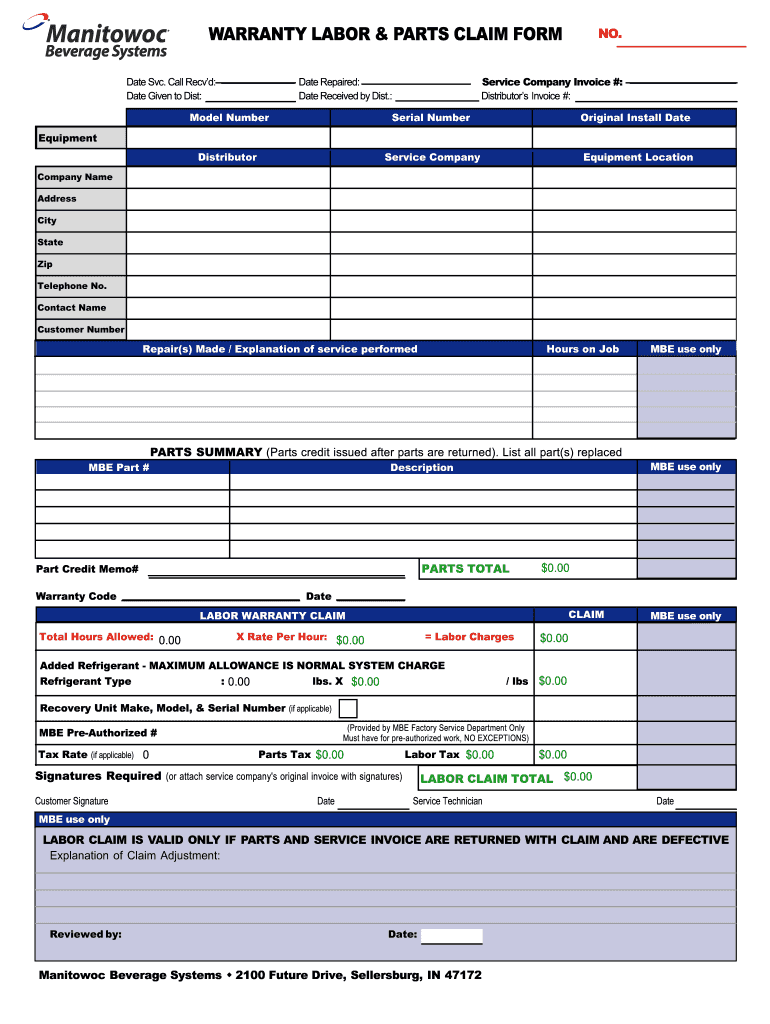 Warranty Part in Online Image Form