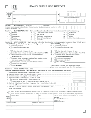 Idaho Form 75