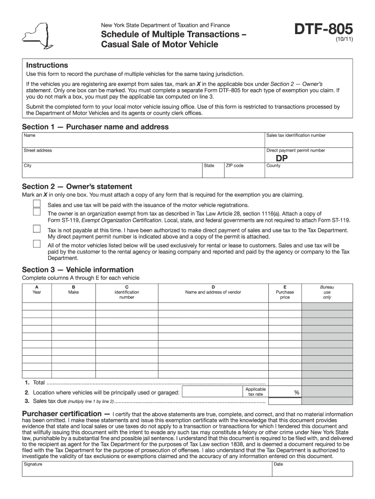 Dtf 805  Form