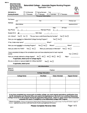 Bakersfield College  Form