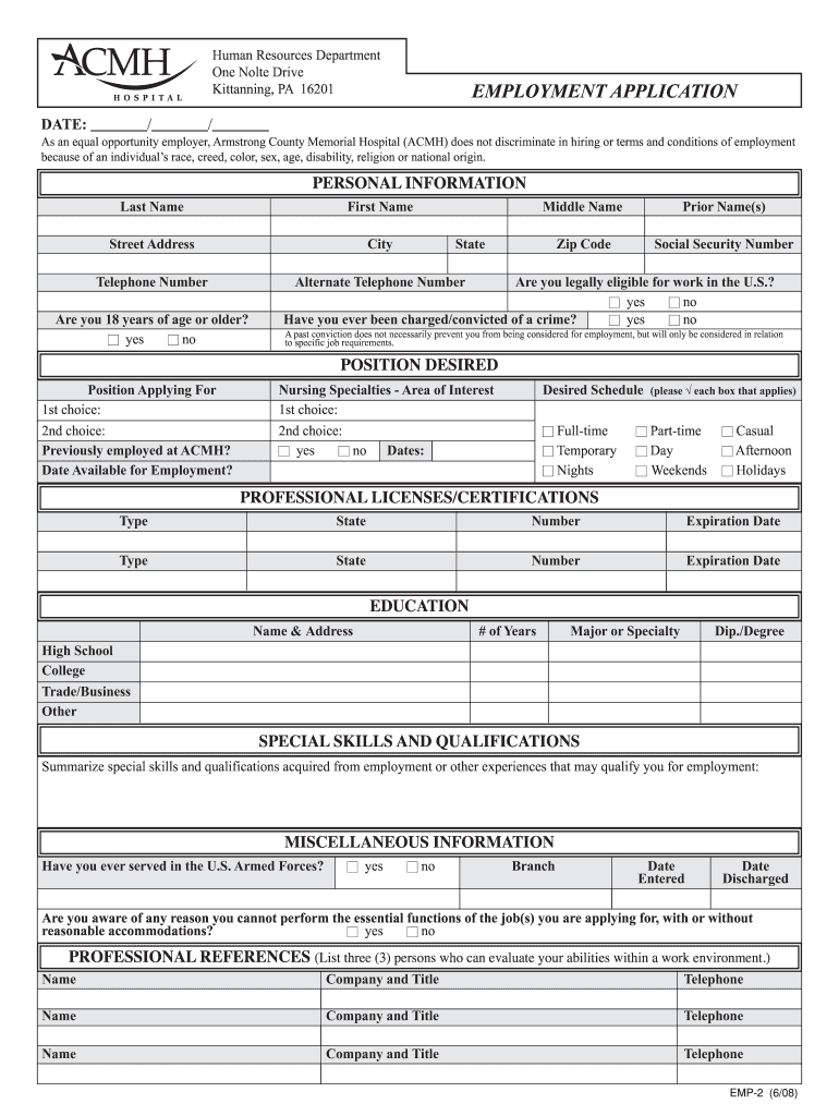  Acmh Employment 2008-2024