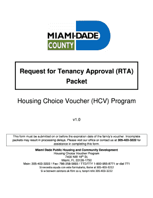 Request for Tenancy Approval  Form