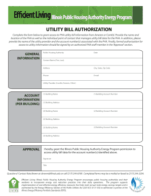Illinois Utility Bill PDF  Form