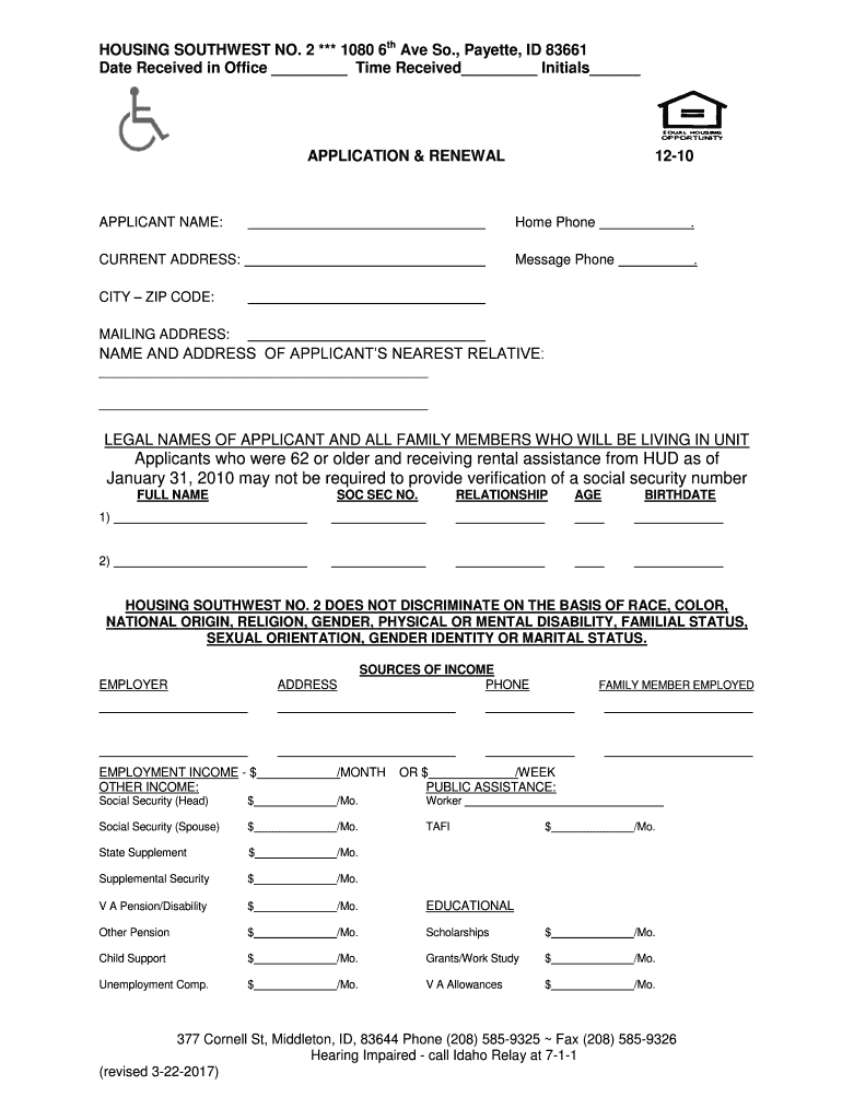 PRE APPLICATION for SECTION 8 RENTAL ASSISTANCE  Form
