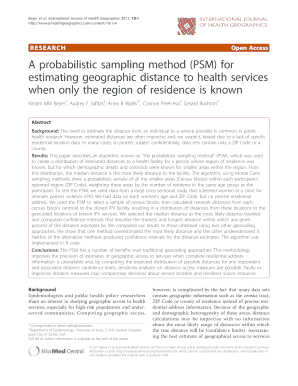 A Probabilistic Sampling Method PSM for Estimating Geographic  Form