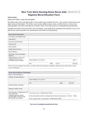 Ny Commissioner of Health Nyna  Form