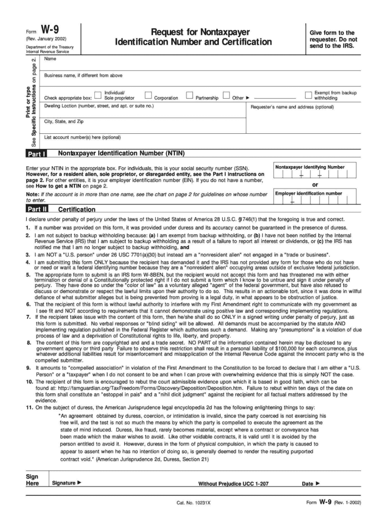 W9 Form 2012 Fill Out and Sign Printable PDF Template