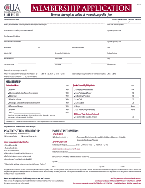 Printable Membership Application PDF Commercial Law League Clla  Form