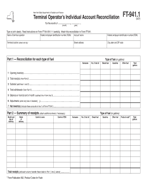 Form FT 941 1 Tax Ny