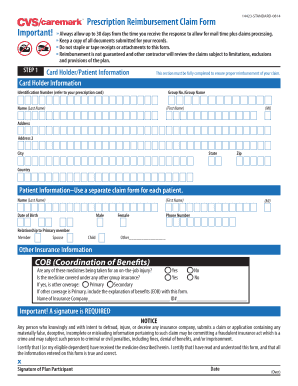  Cvs Form 14423 1010 Standard 2014