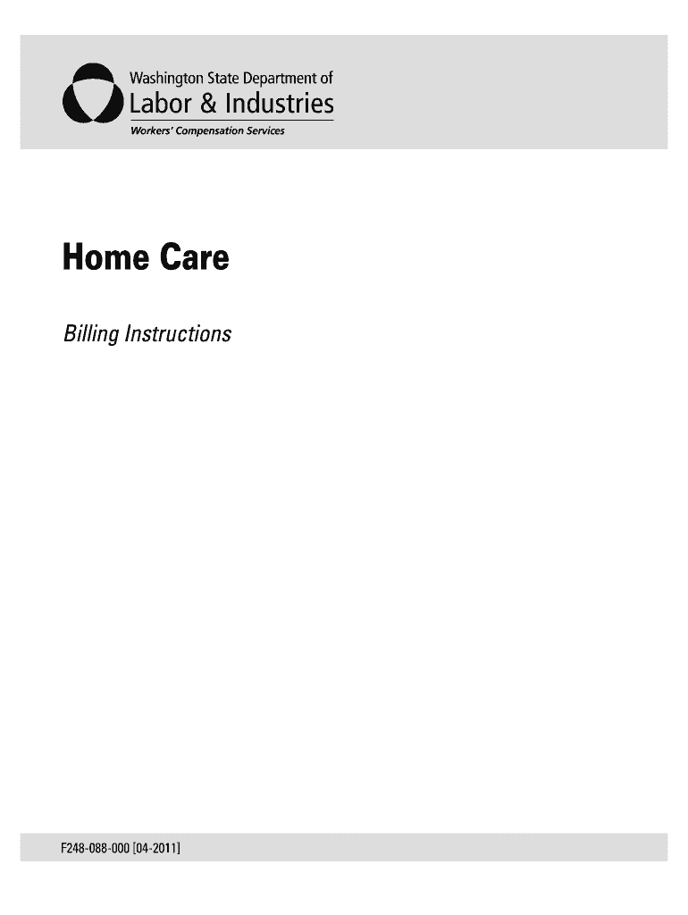 F248 088 000 Home Care Billing Instructions Lni Wa  Form