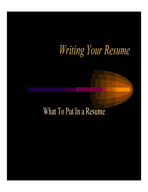 Writing Your Resume Ccbcmd  Form