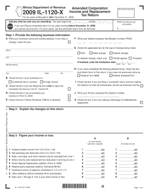 Income and Replacement  Form