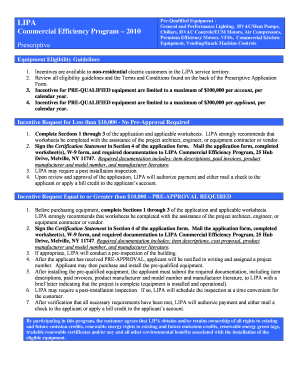 Commercial Efficiency Program  Form