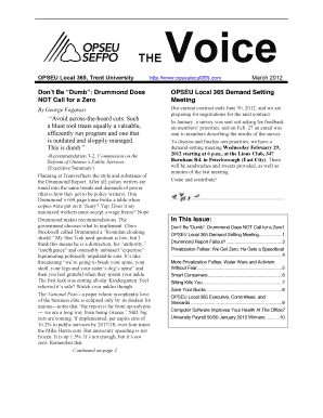 The Voice March OPSEU Local 365  Form