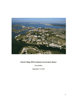 Eckerd College Greenhouse Gas Inventory Report Final Rs Acupcc  Form
