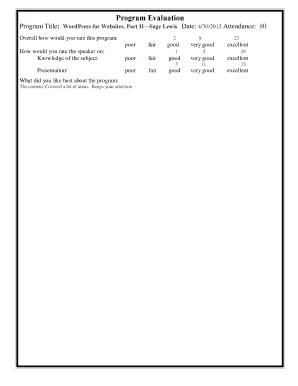 WordPress for Websites Part II Eval 4 30 Pub SageRock  Form