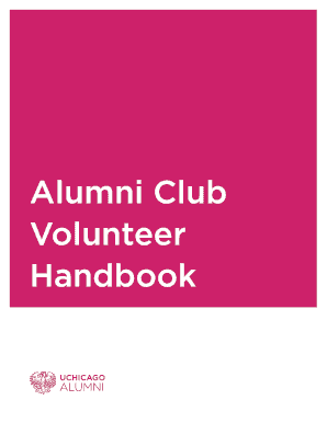 Alumni Club Volunteer Handbook Alumniandfriends Uchicago  Form