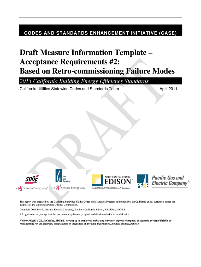 Measure Information Template Acceptance Requirements #2 Energy Ca