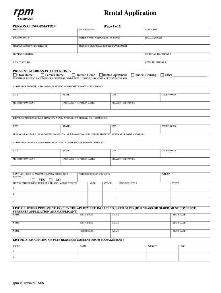  Rpm Application 2008-2024