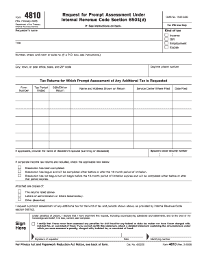 4810 Form for Irs Fillable
