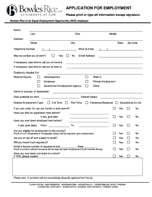BR Employment Application Revised DOCX  Form