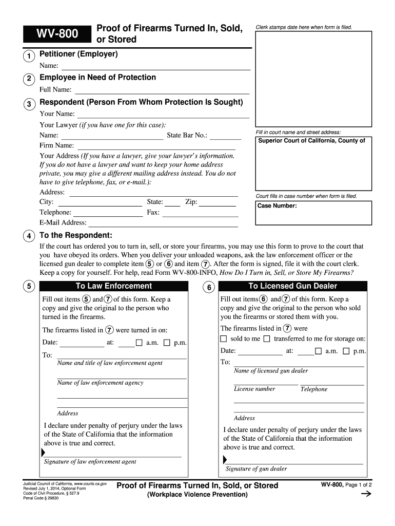 Wv Proof Firearms  Form