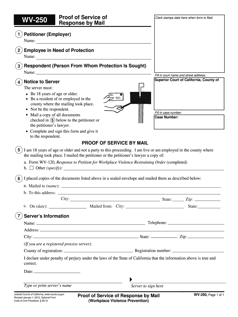 Wv 250 Form