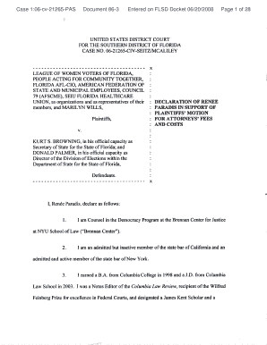 Case 106 Cv 21265 PAS Document 86 3 Entered on FLSD Docket Moritzlaw Osu  Form