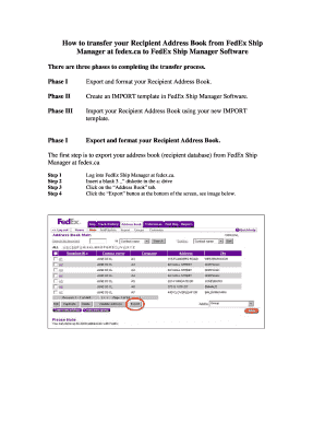 Move Fedex Ship Manager to New Computer  Form