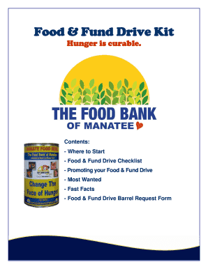 Food &amp; Fund Drive Kit Food Bank of Manatee Foodbankofmanatee  Form