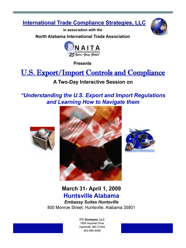 U S ExportImport Controls and Compliance Naita  Form
