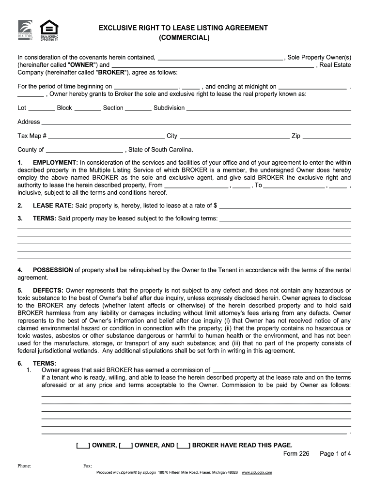 Listing Agreement Form