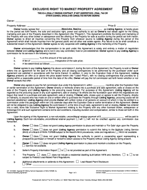 Listing Agreement Example  Form