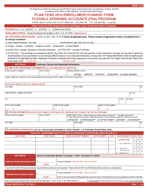 The Health Care Flexible Spending Account HCFSA Program and the Dependent Care Assistance Program DeCAP Are Divisions of the off  Form