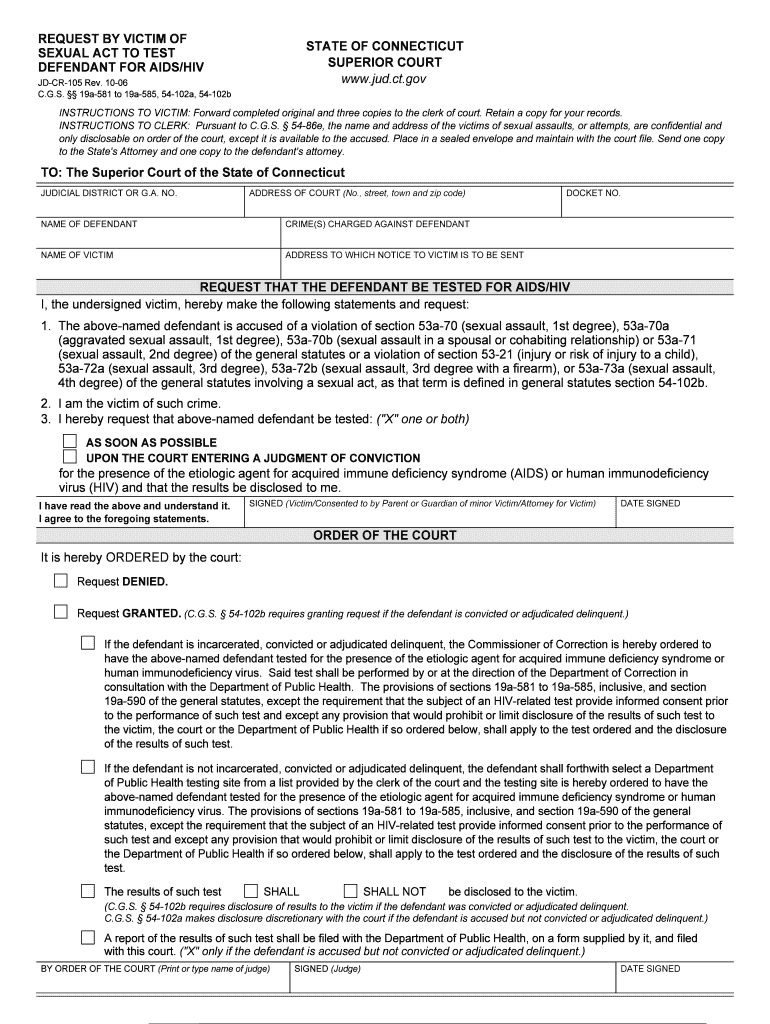 Connecticut Request Aids Online  Form