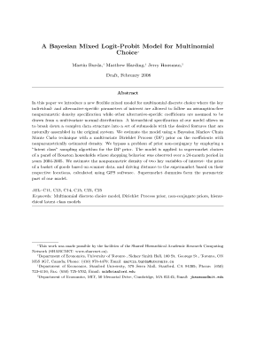 A Bayesian Mixed Logit Probit Model for Multinomial Choice Apps Olin Wustl Form